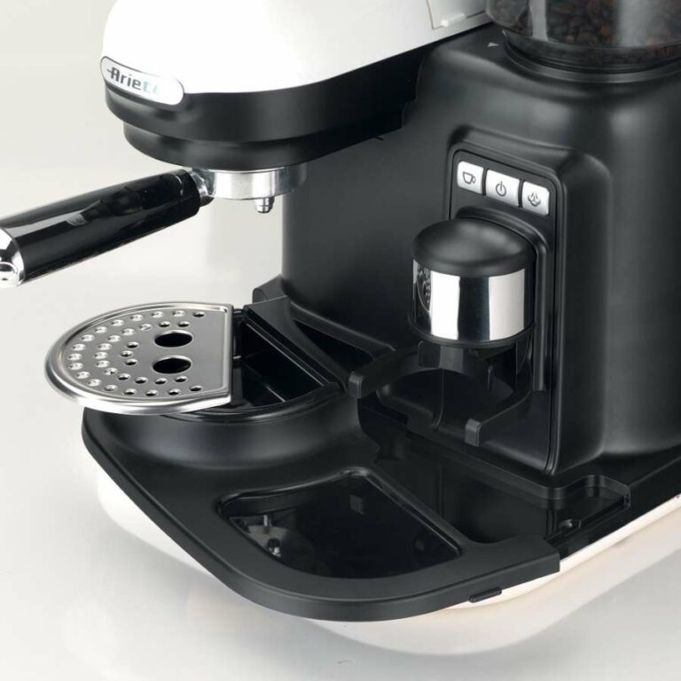 Ariete Moderna White 1318/01 Μηχανή Espresso 1080W Πίεσης 15bar με Μύλο Άλεσης